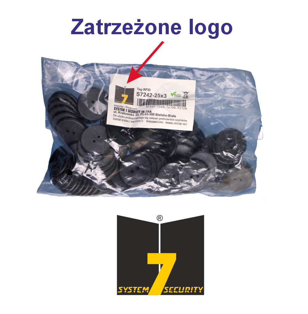 oryginalne tagi RFID NFC z firmy System 7 Security